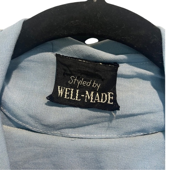 Vintage 50s/60s Womens Dress & Coat Beaded Matching Set Size XS-S Blue Needs TLC - Picture 2 of 14